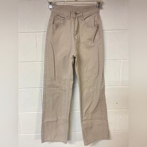 SHEIN Khaki Wide Leg Jeans Pants. Size XS.
